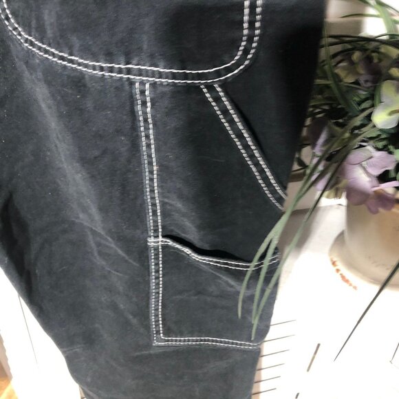 Forever 21 Denim Overalls Jumpsuit Contrast Stitch Blue Small - Picture 13 of 15